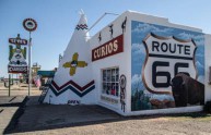 Route 66 trading post with "teepee" attached to side