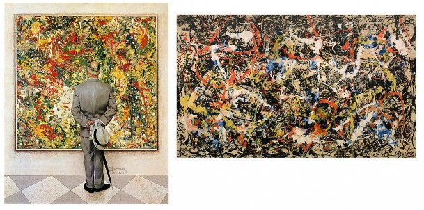 A person standing in front of a painting  AI-generated content may be incorrect. 